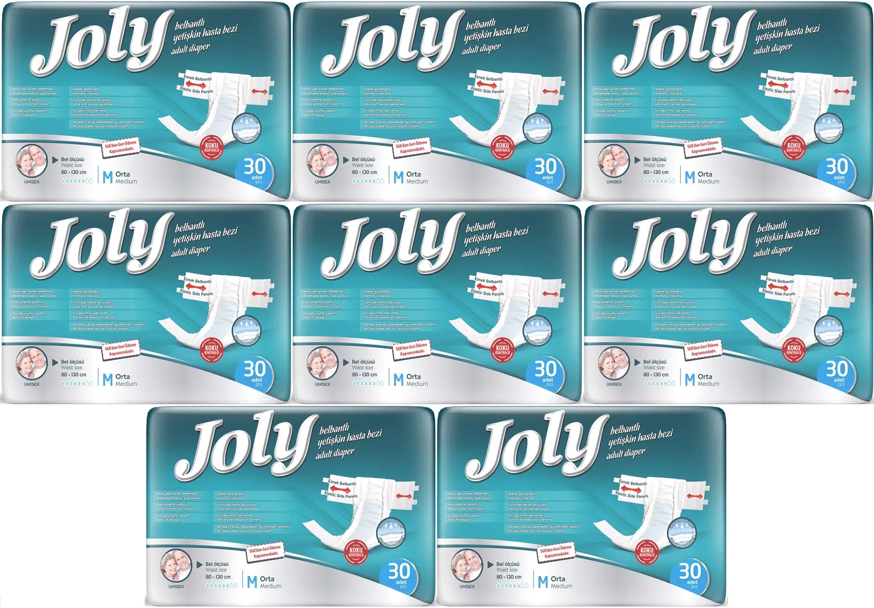 Joly Yetişkin Bezi Bel Bantlı M - Orta - Medium 240 Adet