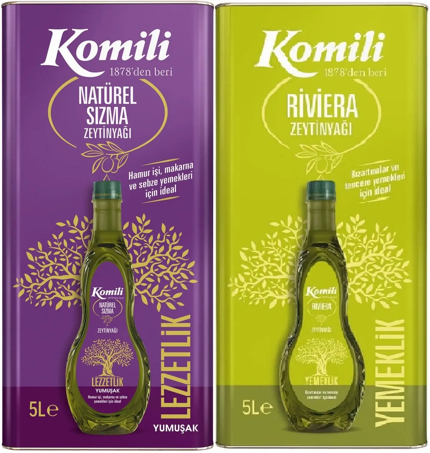 Komili Zeytinyağı 10LT Natural Ege Sızması / Riviera (Teneke) (2PK*5LT) Komili Zeytinyağı 10LT Natural Ege Sızması / Riviera (Teneke) (2PK*5LT)