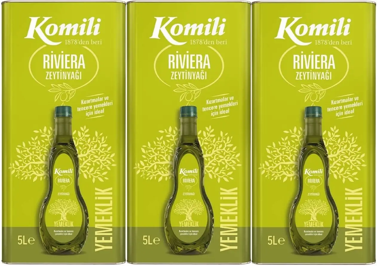 Komili Zeytinyağı 15LT Riviera (Teneke) (3PK*5LT) Komili Zeytinyağı 15LT Riviera (Teneke) (3PK*5LT)