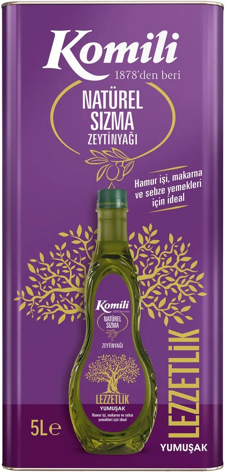 Komili Zeytinyağı 5LT Natural Ege Sızması (Teneke) Komili Zeytinyağı 5LT Natural Ege Sızması (Teneke)
