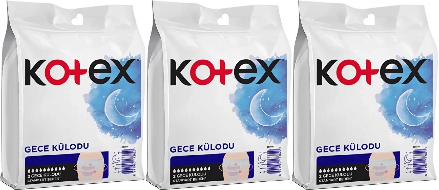 Kotex Gece Külodu / Külot Standart Beden (Yoğun Regl Dönemine Özel) 6 Lı Set (3PK*2) Kotex Gece Külodu / Külot Standart Beden (Yoğun Regl Dönemine Özel) 6 Lı Set (3PK*2)