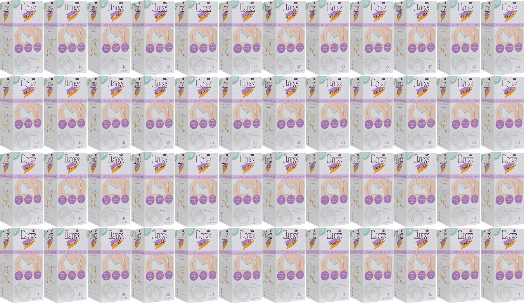 Lux Göğüs Pedi 1920 Adet (48PK*40) Lux Göğüs Pedi 1920 Adet (48PK*40)