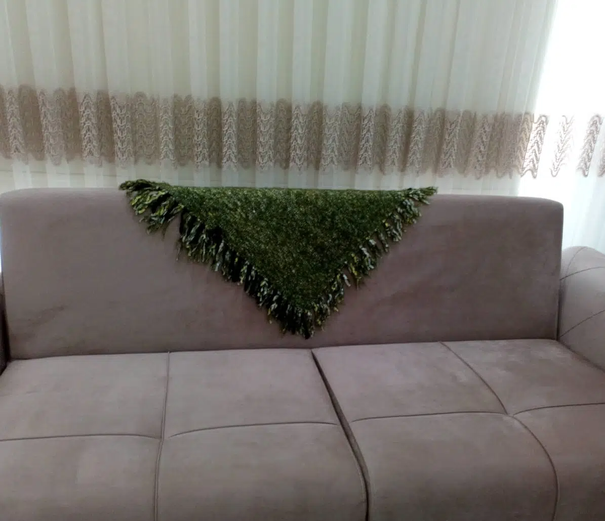 manisa el dokuma fiskos ve koltuk şalı (100*100 )cm yeşil