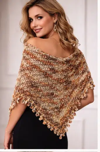 Manisa EL Örme Omuz Üçgen Bohem Akıllı İp Şal