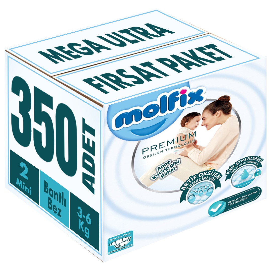 Molfix Premium Bebek Bezi Beden:2 (3-6KG) Mini 350 Adet Mega Ultra Fırsat Pk Molfix Premium Bebek Bezi Beden:2 (3-6KG) Mini 350 Adet Mega Ultra Fırsat Pk