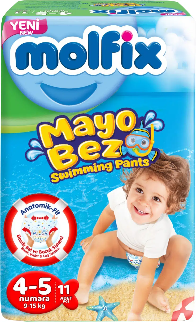 Molfix SwimminG Pants Mayo Bez Beden :4-5 9-15 KG 11 Adet Tekli Paket