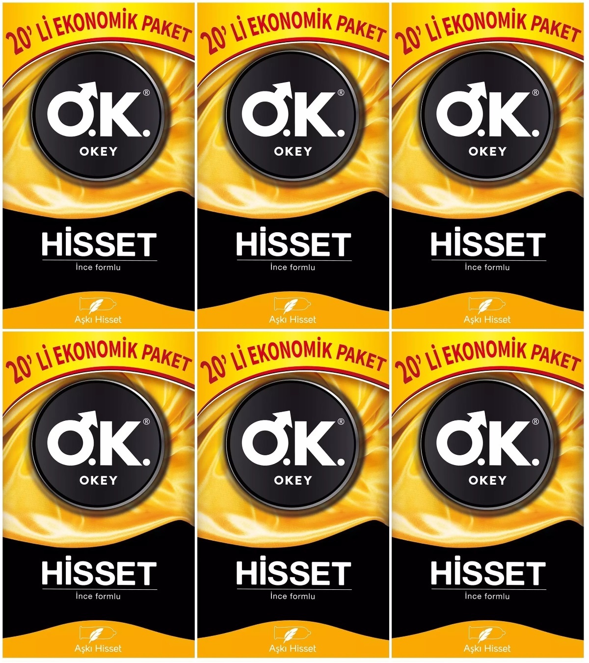 Okey Prezervatif 120 Adet Hisset Ekonomik Pk (6PK*20) Okey Prezervatif 120 Adet Hisset Ekonomik Pk (6PK*20)
