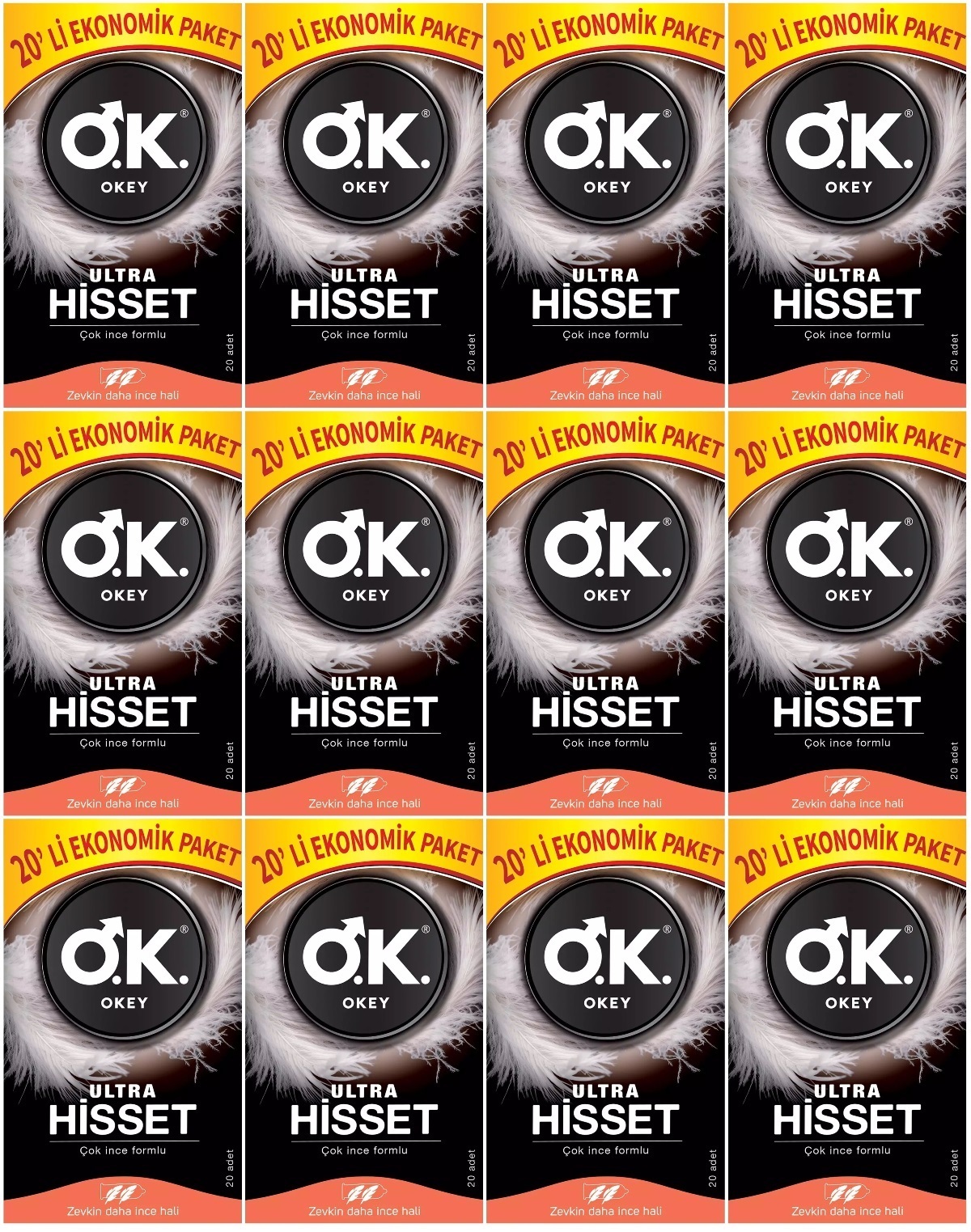 Okey Prezervatif 240 Adet Ultra Hisset Ekonomik Pk (12PK*20) Okey Prezervatif 240 Adet Ultra Hisset Ekonomik Pk (12PK*20)