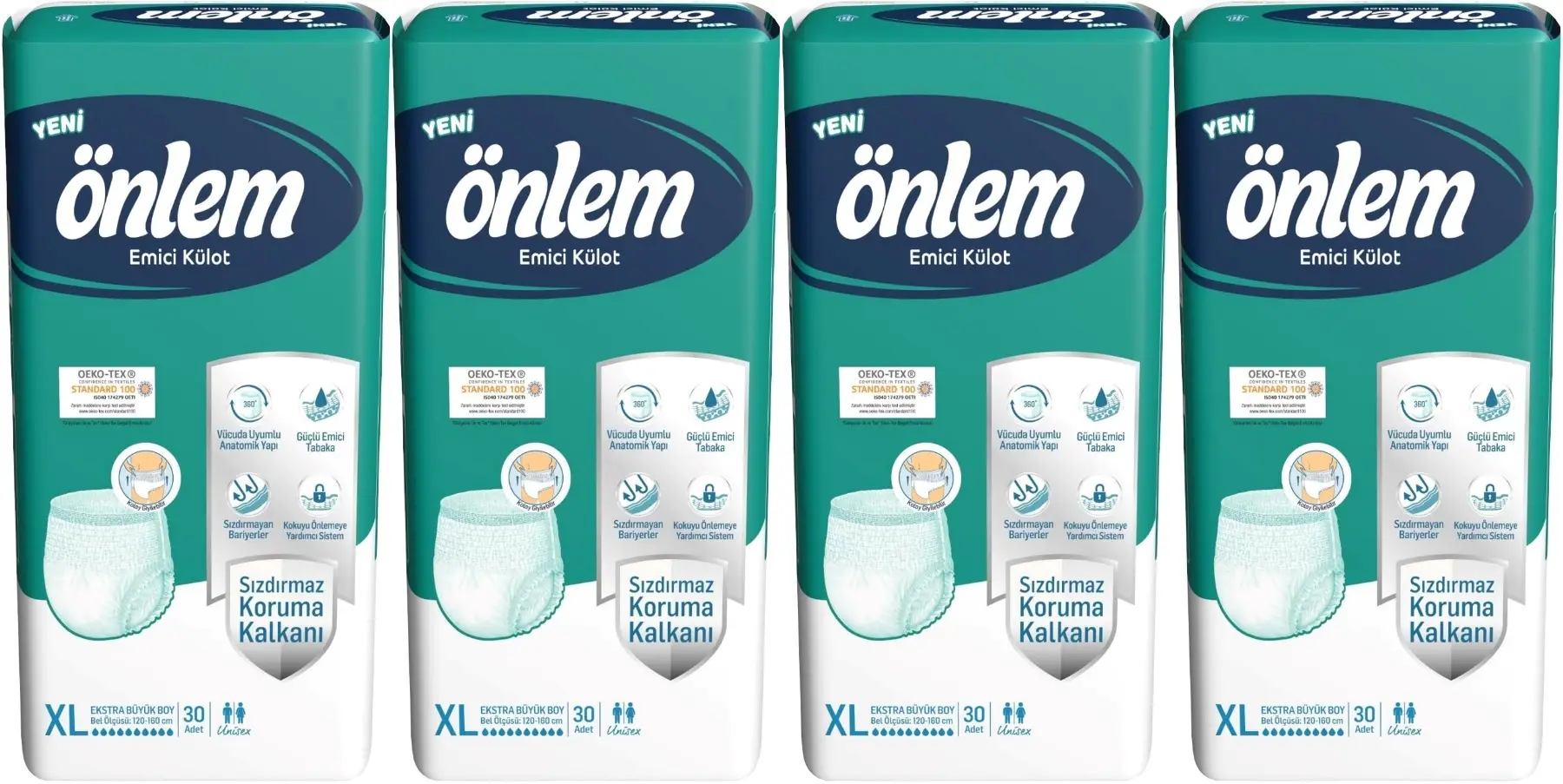 Önlem Emici Külot Hasta Bezi XL Extra Large Büyük (120 Adet) Önlem Emici Külot Hasta Bezi XL Extra Large Büyük (120 Adet)