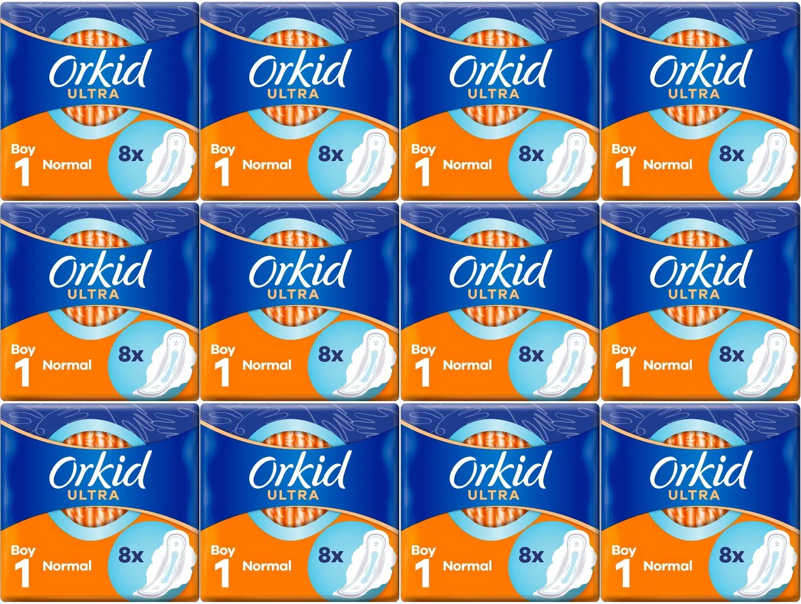 Orkid Hijyenik Ped Ultra Extra Normal 96 Adet Standart Pk (12PK*8)