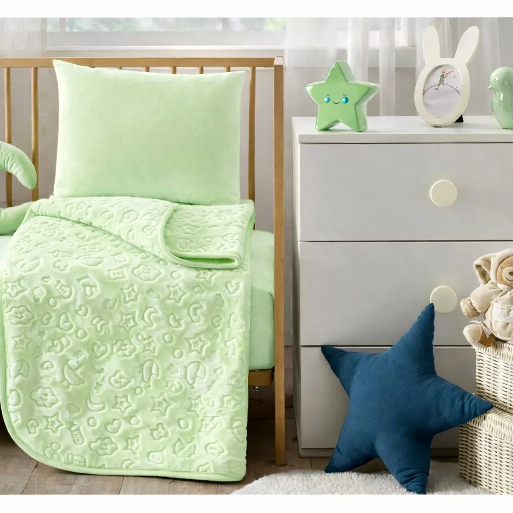 Özdilek Embos Bebek Battaniyesi (100x120)-Yeşil