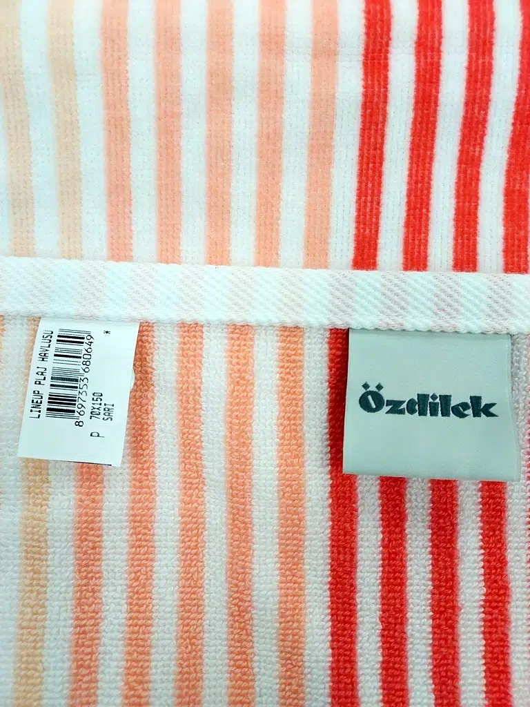 Özdilek Kadife Pamuk Plaj Havlusu (70x150)-Lineup Sarı