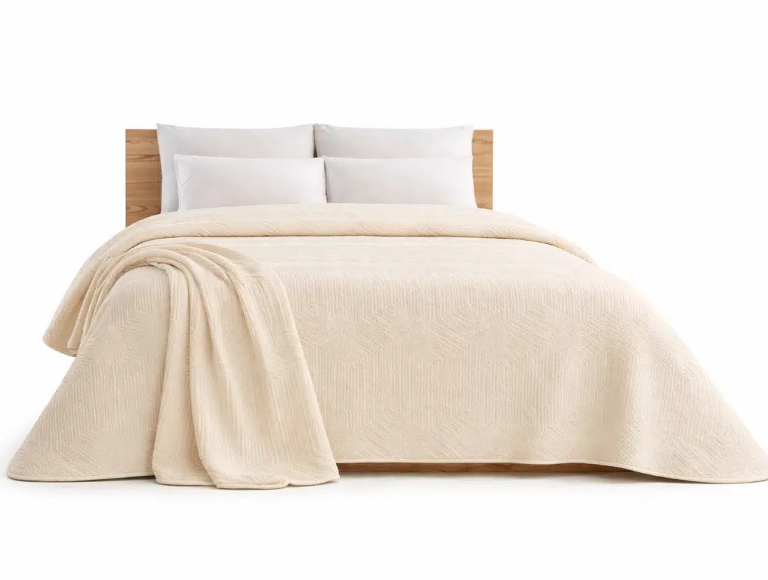 Özdilek Prestige Kalın Embos Çift Kişilik Battaniye (220x240)-Kemik Yeni