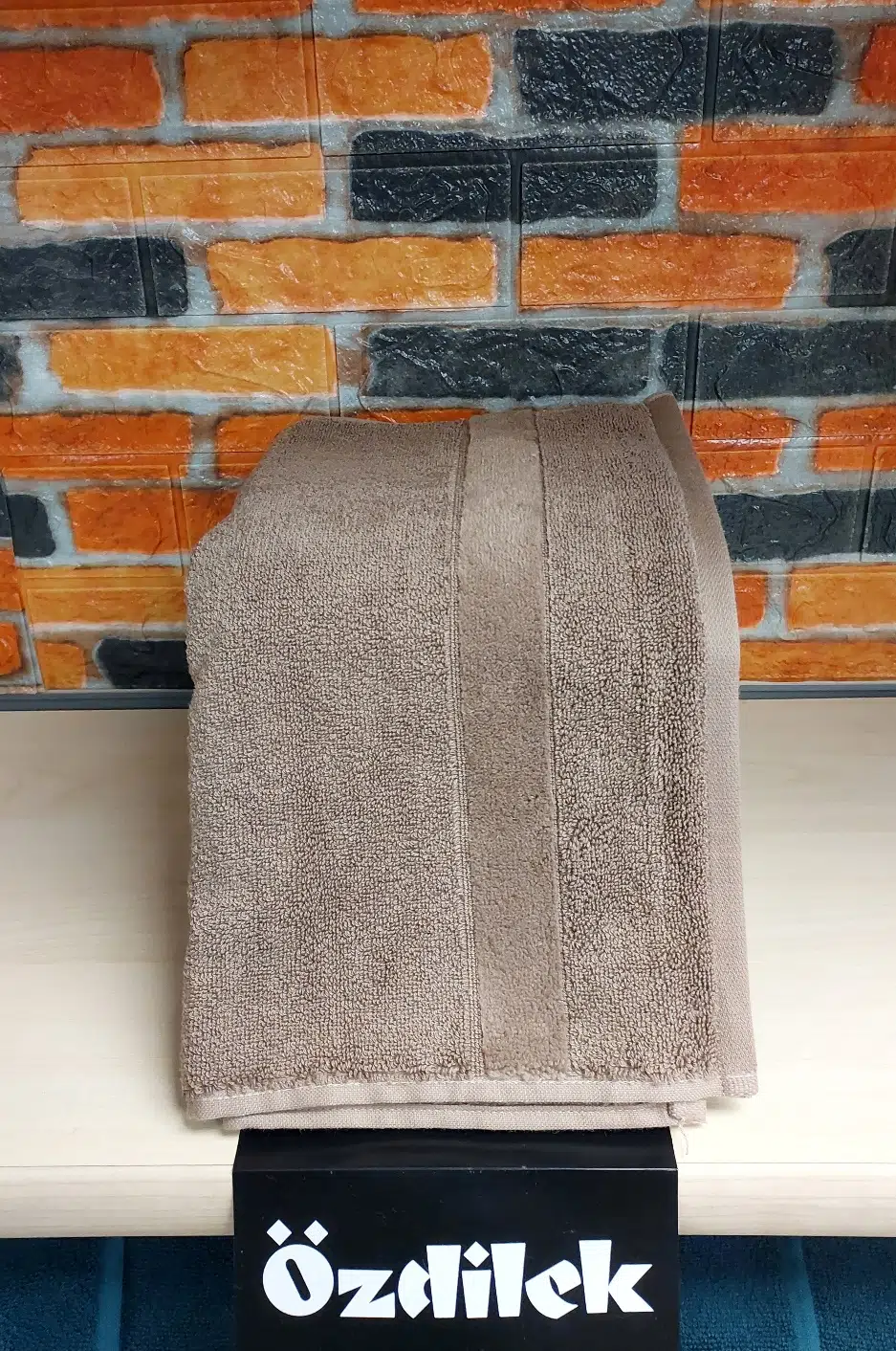 Özdilek Svv Border Büyük Boy Banyo Havlusu (89x173) - Light Brown (A.Kahve)