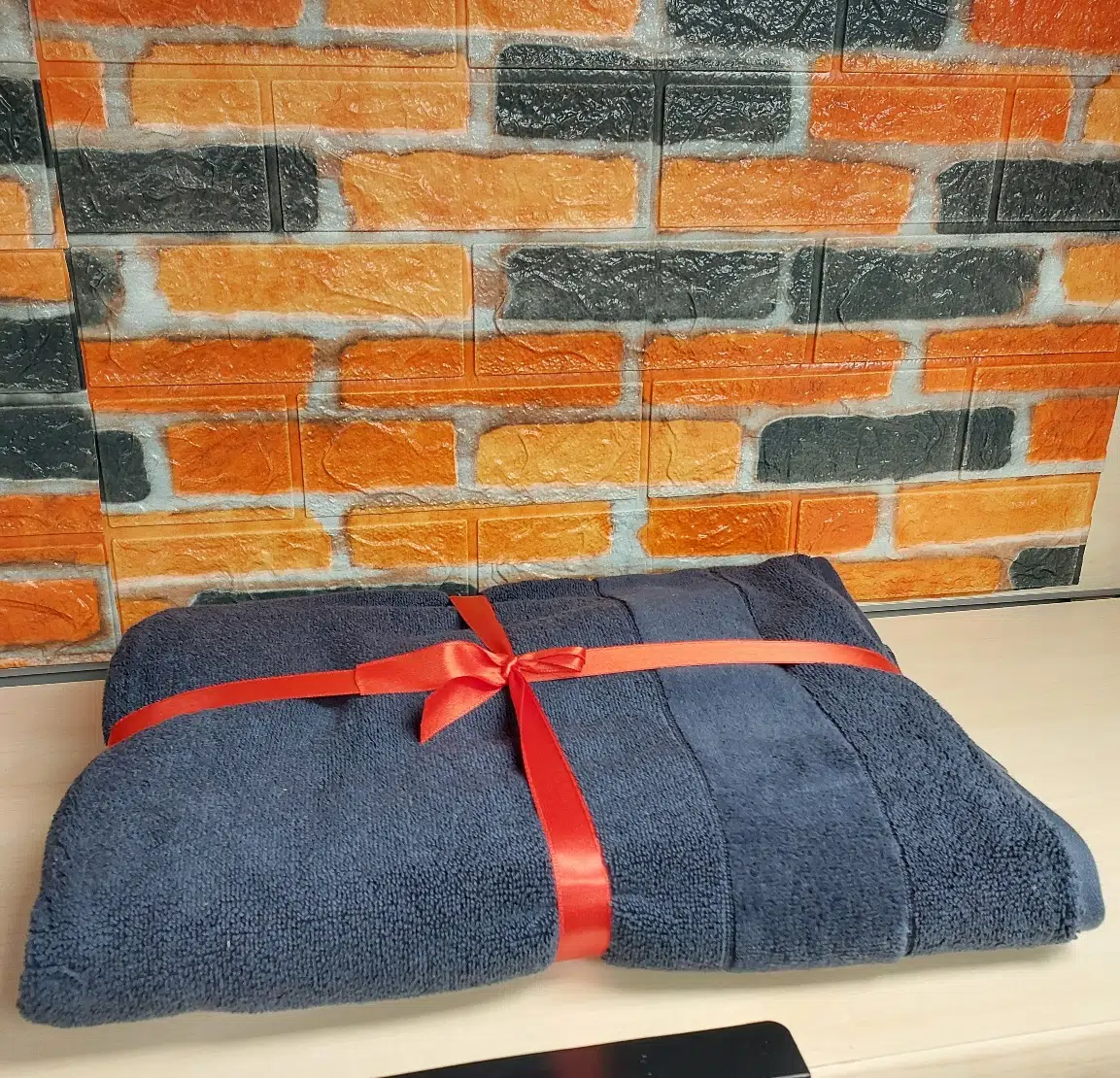 Özdilek Svv Border Büyük Boy Banyo Havlusu (89x173) - Midnight (Gece Mavisi)