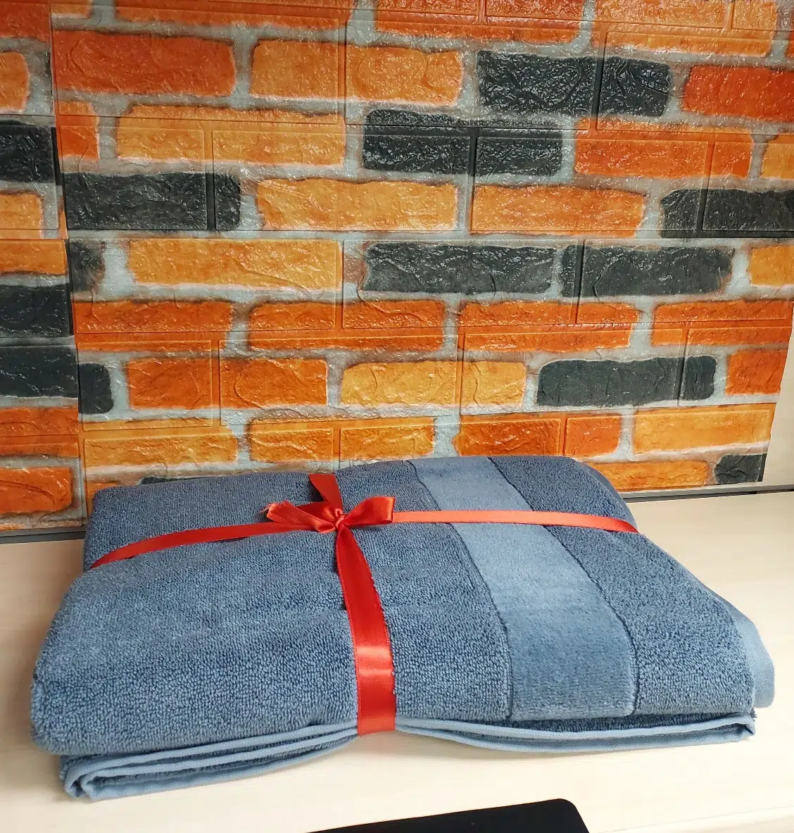 Özdilek Svv Border Büyük Boy Banyo Havlusu (89x173) - Ocean Blue (Okyanus Mavisi)