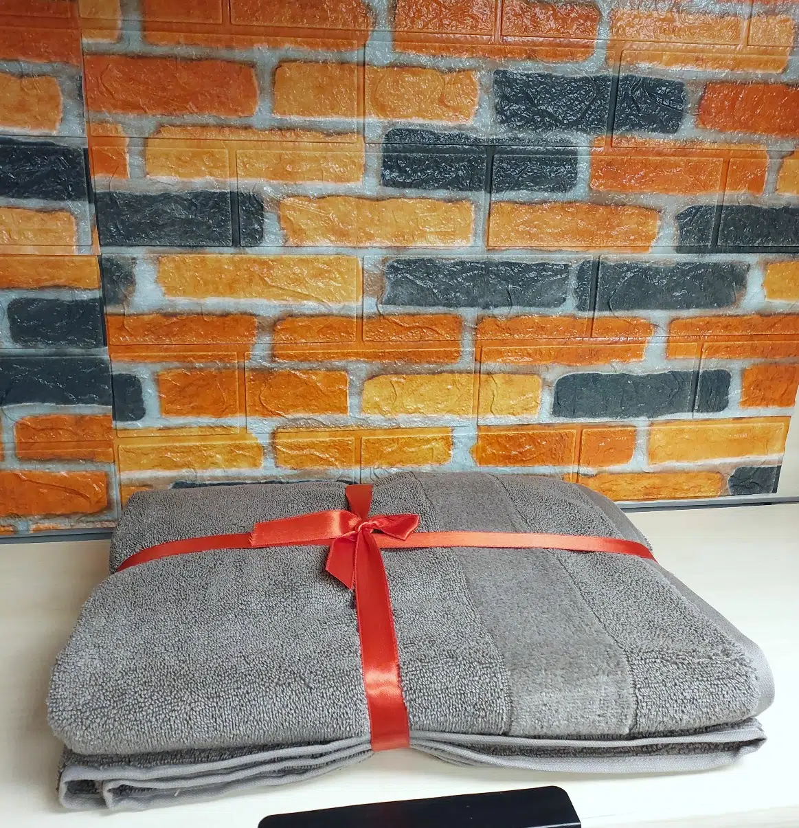 Özdilek Svv Border Orta Boy Banyo Havlusu (76x147) - Charcoal (Orta Gri)