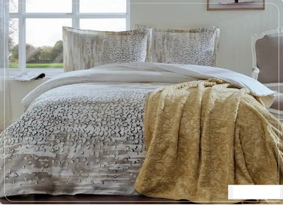 Özdilek Trendy Battaniyeli Çift Kişilik Nevresim Takımı-Inheret Krem