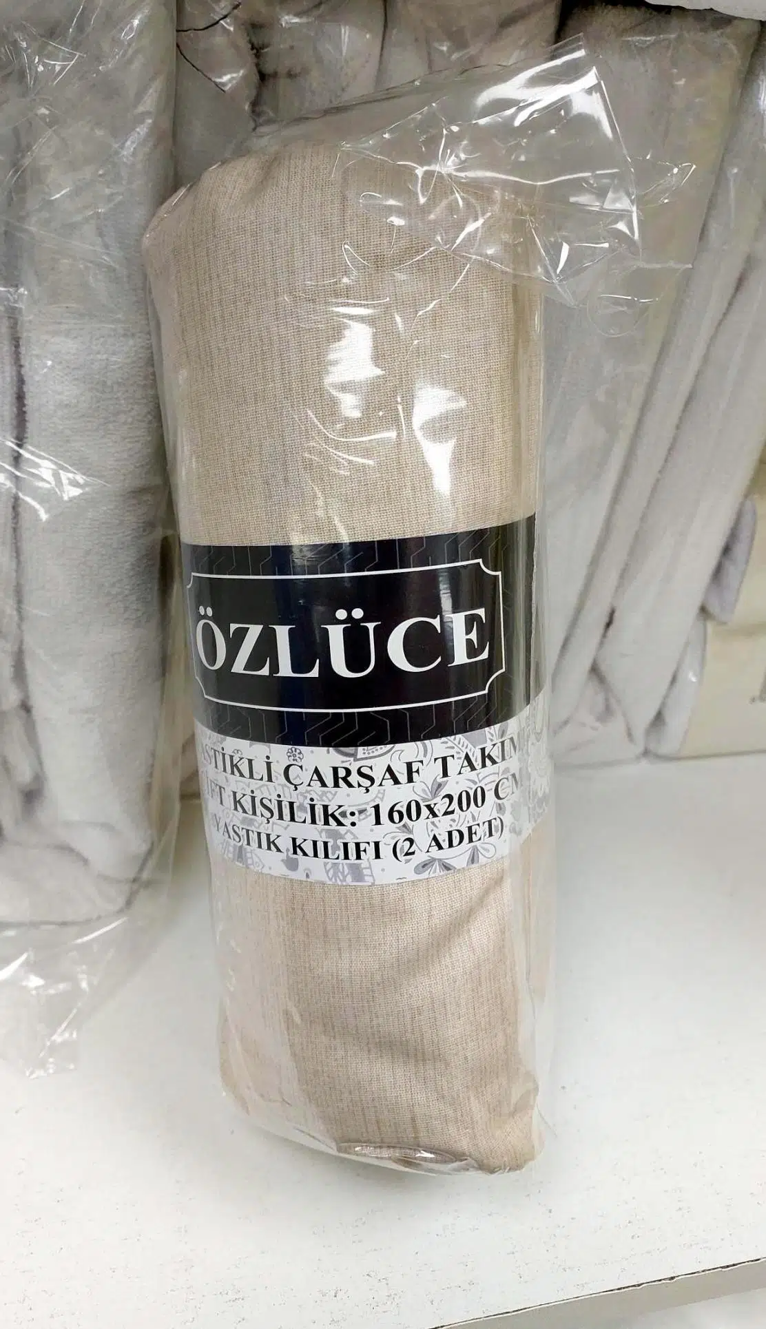 Özlü Fitted Lastikli Çift Kişilik Çarşaf Seti (160x200)-Bej