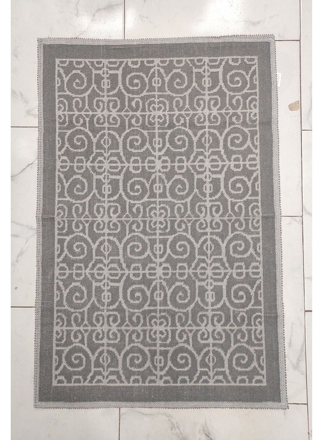 Pamuklu Bukle Lüks Kilim (80x125)-Soni Gri Pamuklu Bukle Lüks Kilim (80x125)-Soni Gri