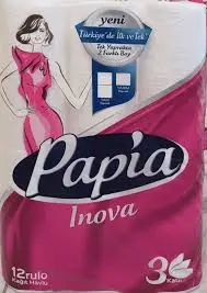Papia kağıt Havlu 12 Li Pk (3 Katlı) Inova Papia kağıt Havlu 12 Li Pk (3 Katlı) Inova