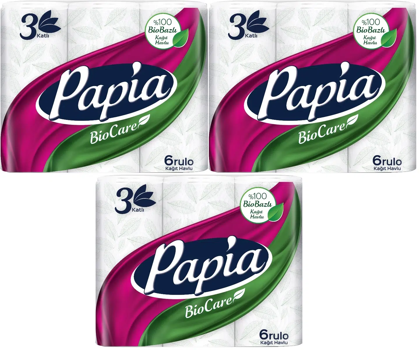 Papia Kağıt Havlu (3 Katlı) 18 Li Set Bio Care (3PK*6)