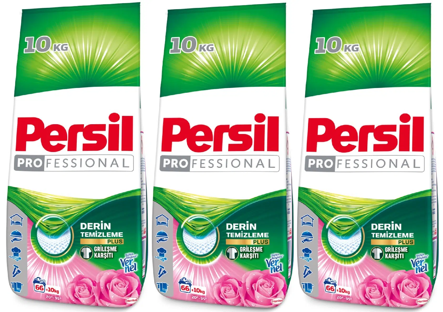 Persil Matik Toz Çamaşır Deterjanı 30KG Gülün Büyüsü (3PK*10KG) (198 Yıkama)