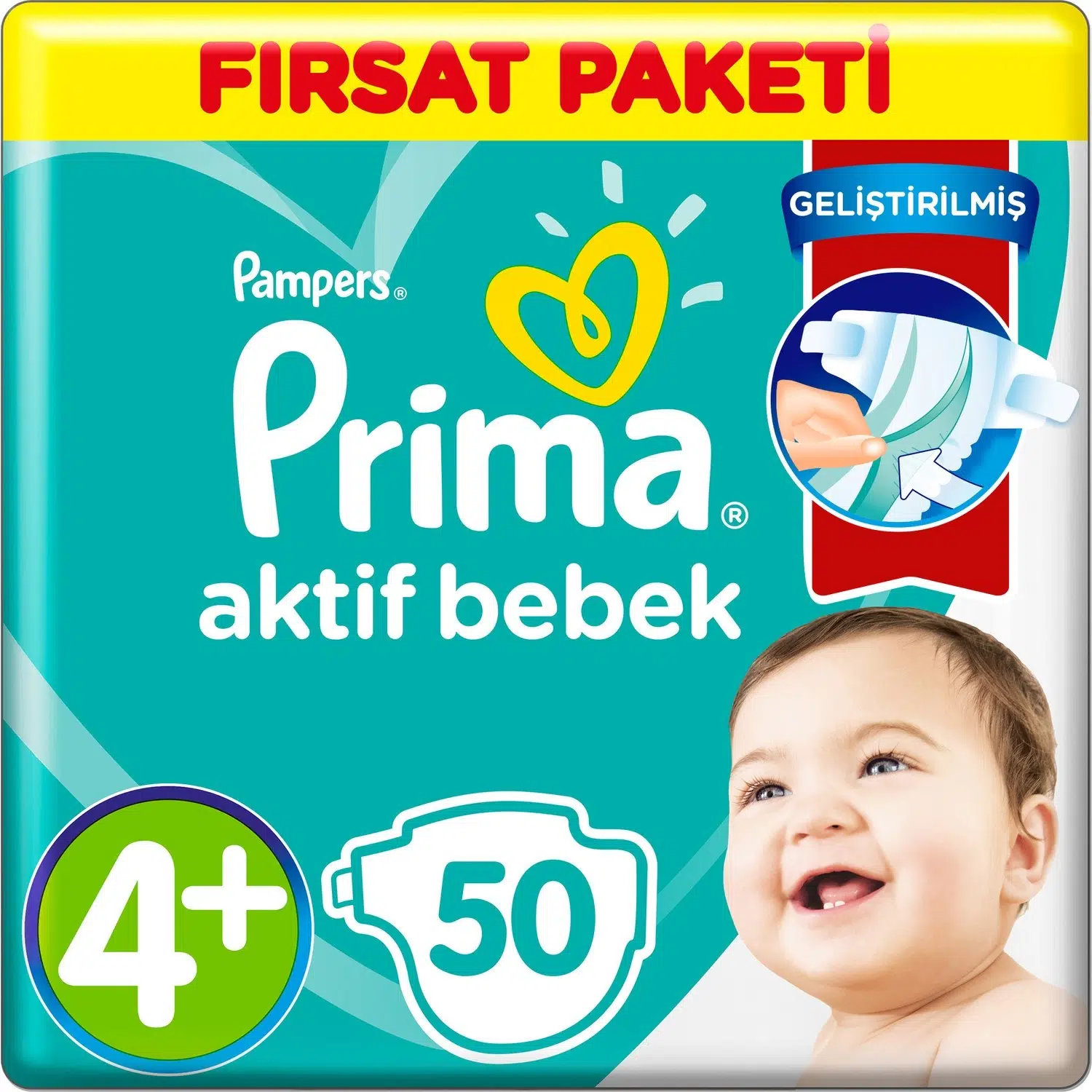 Prima Bebek Bezi 4+ Beden 10-15 KG Maxi Plus 50 Adet Fırsat Pk Prima Bebek Bezi 4+ Beden 10-15 KG Maxi Plus 50 Adet Fırsat Pk