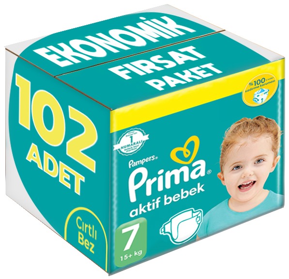 Prima Bebek Bezi Beden:7 (15+Kg) XX Large 102 Adet Ekonomik Fırsat Pk Prima Bebek Bezi Beden:7 (15+Kg) XX Large 102 Adet Ekonomik Fırsat Pk