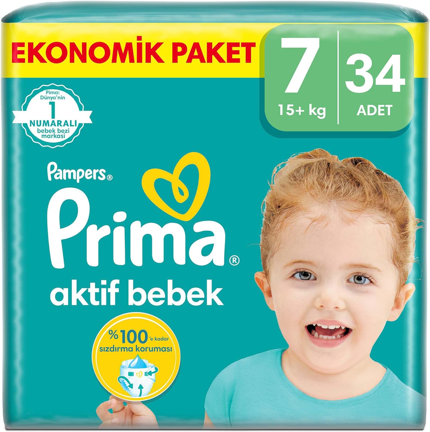Prima Bebek Bezi Beden:7 (15+KG) XX Large 34 Adet Ekonomik Pk Prima Bebek Bezi Beden:7 (15+KG) XX Large 34 Adet Ekonomik Pk