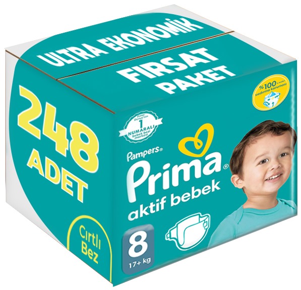 Prima Bebek Bezi Beden:8 (17+Kg) XXX Large 248 Adet Ultra Ekonomik Fırsat Pk Prima Bebek Bezi Beden:8 (17+Kg) XXX Large 248 Adet Ultra Ekonomik Fırsat Pk