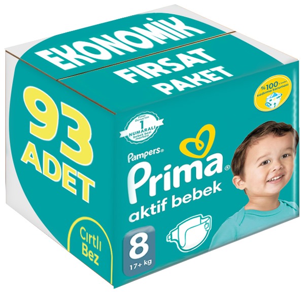 Prima Bebek Bezi Beden:8 (17+Kg) XXX Large 93 Adet Ekonomik Fırsat Pk Prima Bebek Bezi Beden:8 (17+Kg) XXX Large 93 Adet Ekonomik Fırsat Pk