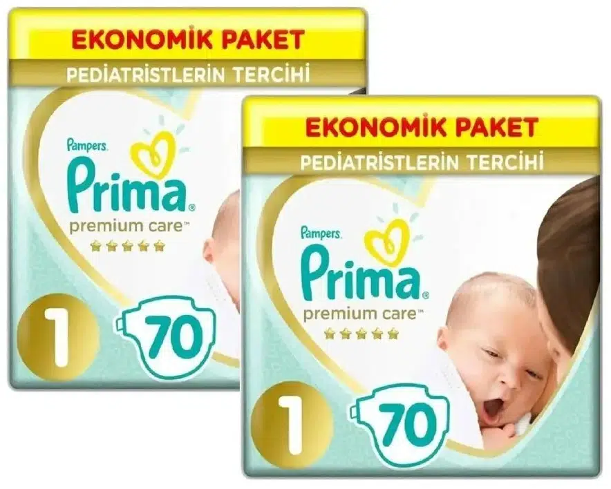 Prima Premium Care Bebek Bezi 1 Beden 2-5 KG Yeni Doğan 140 Adet Ekonomik Pk