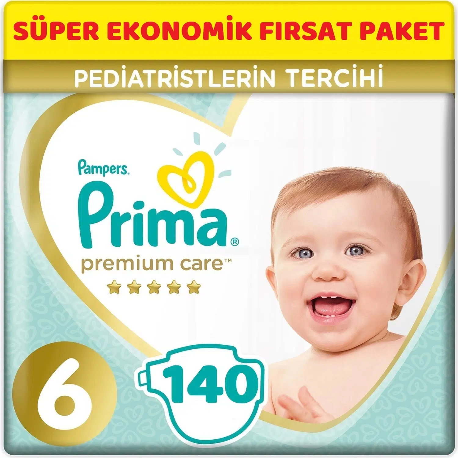Prima Premium Care Bebek Bezi 6 Beden 13+ KG Extra Large 140 Adet Süper Ekonomik Fırsat Pk