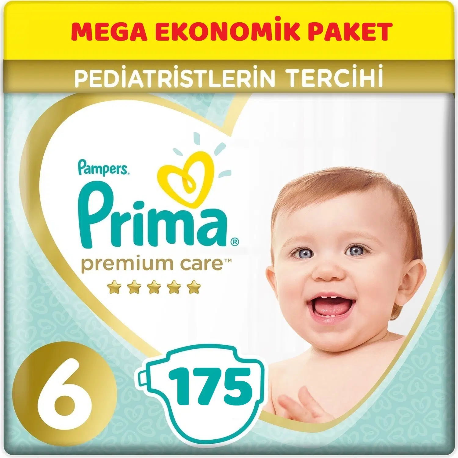 Prima Premium Care Bebek Bezi 6 Beden 13+ KG Extra Large 175 Adet MeGa Ekonomik Pk