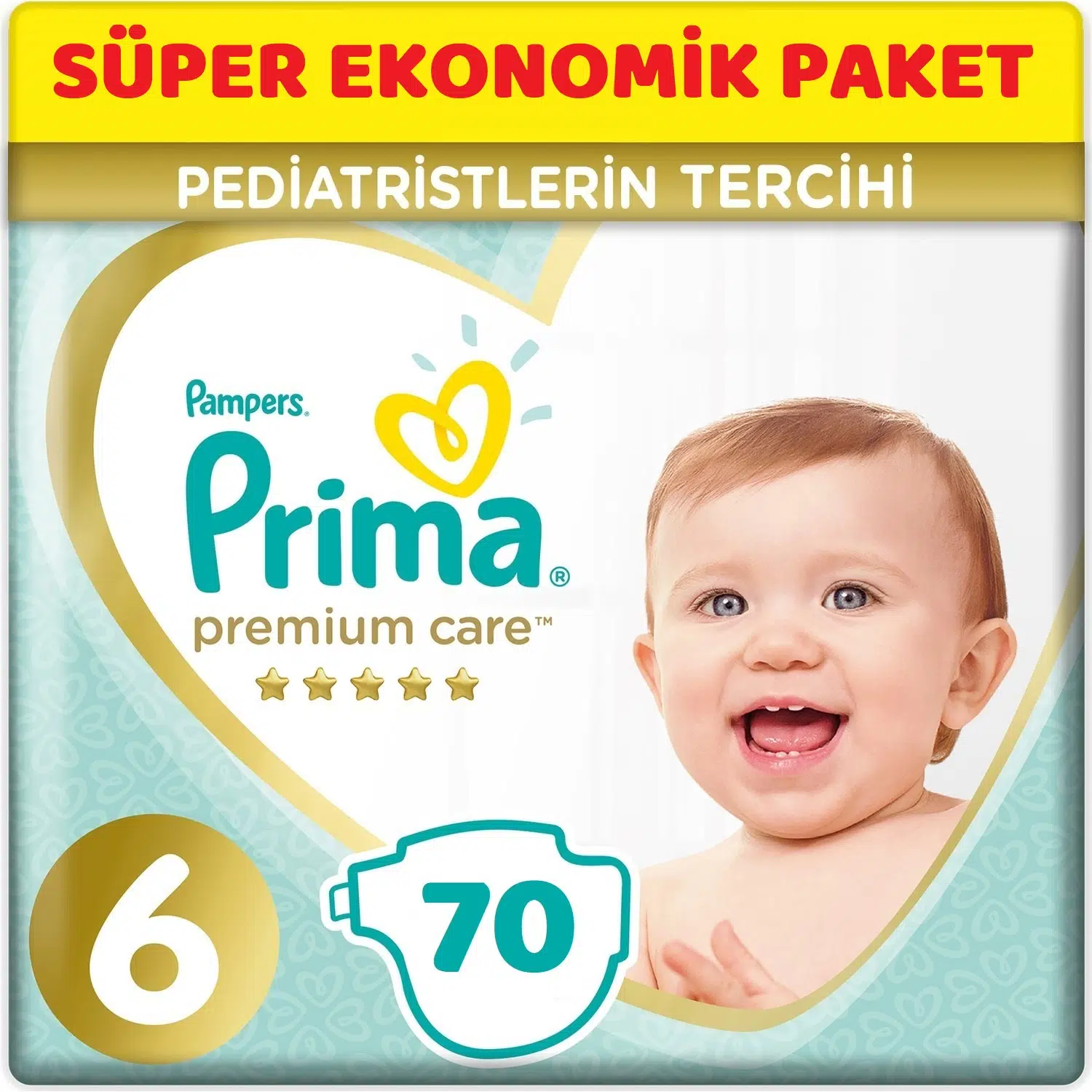 Prima Premium Care Bebek Bezi 6 Beden 13+ KG Extra Large 70 Adet Süper Ekonomik Pk