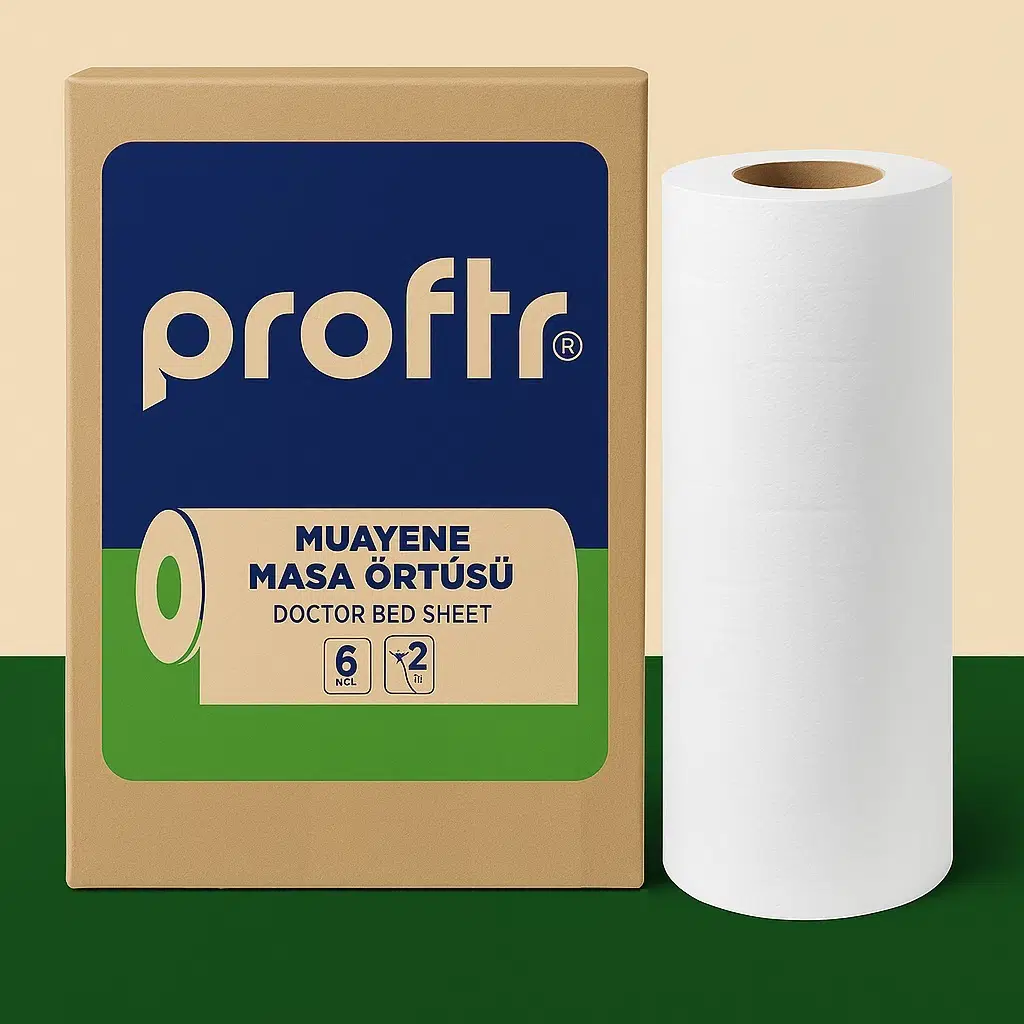 Proftr Muayene Sedye Masa Örtüsü Çift Katlı 50*25CM 50 Metre (6 Lı Set) 1 Koli