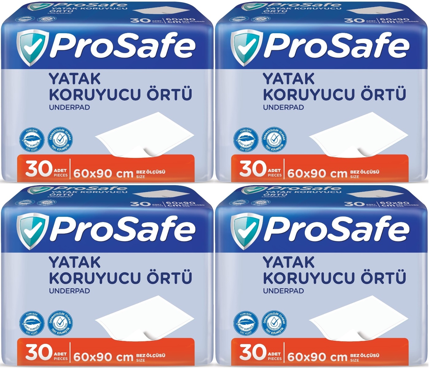 Prosafe Hasta Alt Açma Yatak Koruyucu Örtü 60*90CM 120 Adet (4PK*30) Prosafe Hasta Alt Açma Yatak Koruyucu Örtü 60*90CM 120 Adet (4PK*30)