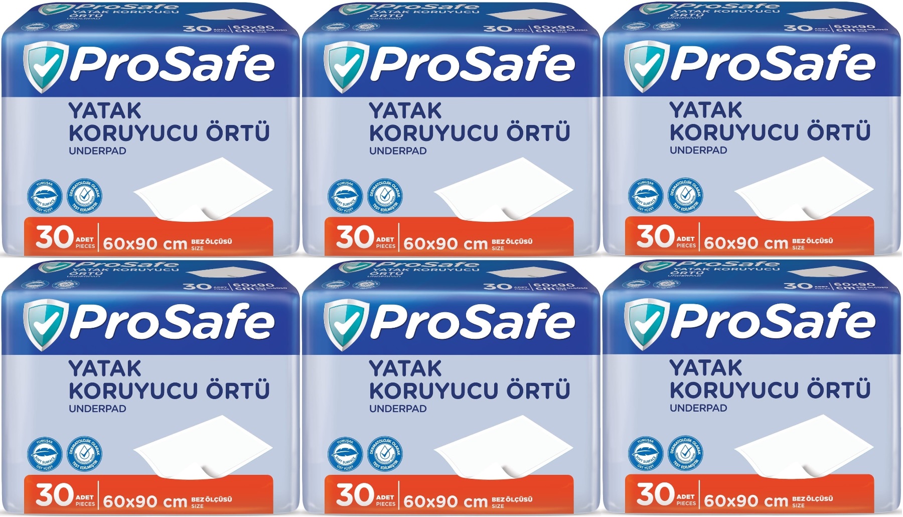 Prosafe Hasta Alt Açma Yatak Koruyucu Örtü 60*90CM 180 Adet (6PK*30) Prosafe Hasta Alt Açma Yatak Koruyucu Örtü 60*90CM 180 Adet (6PK*30)