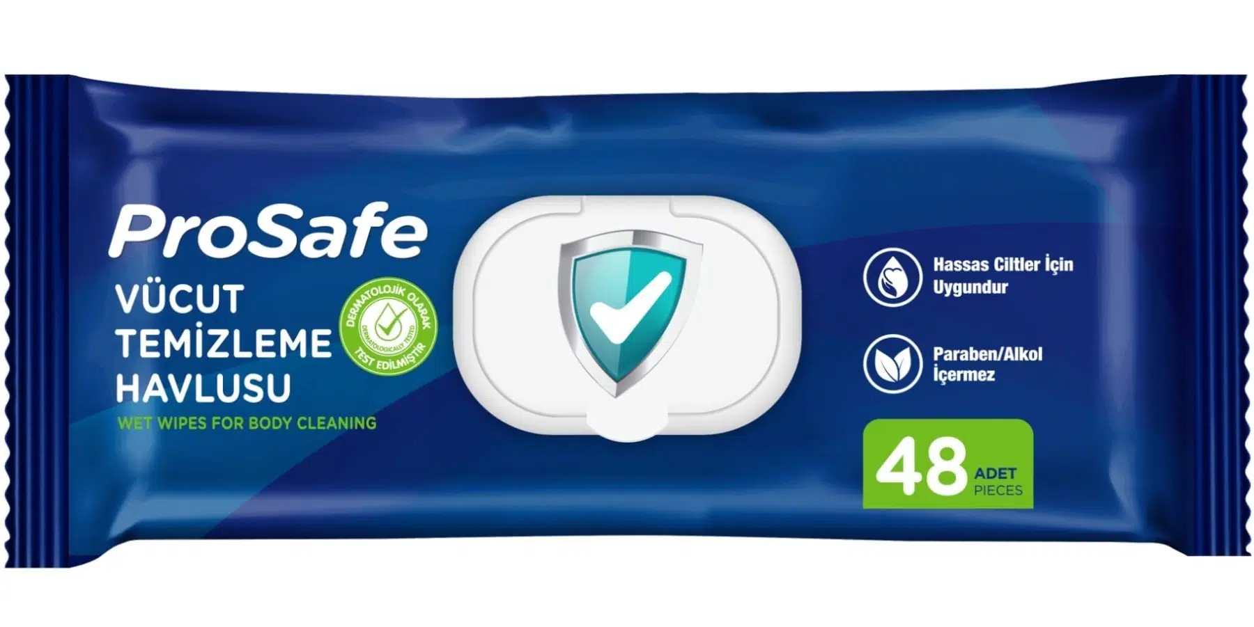 Prosafe Hasta Vücut Temizleme Islak Mendil Havlu 48 Yaprak XL Tekli Pk
