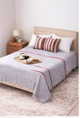 Romanza El Dokuma Tek Kişilik Yatak Örtüsü 160*260 Gri