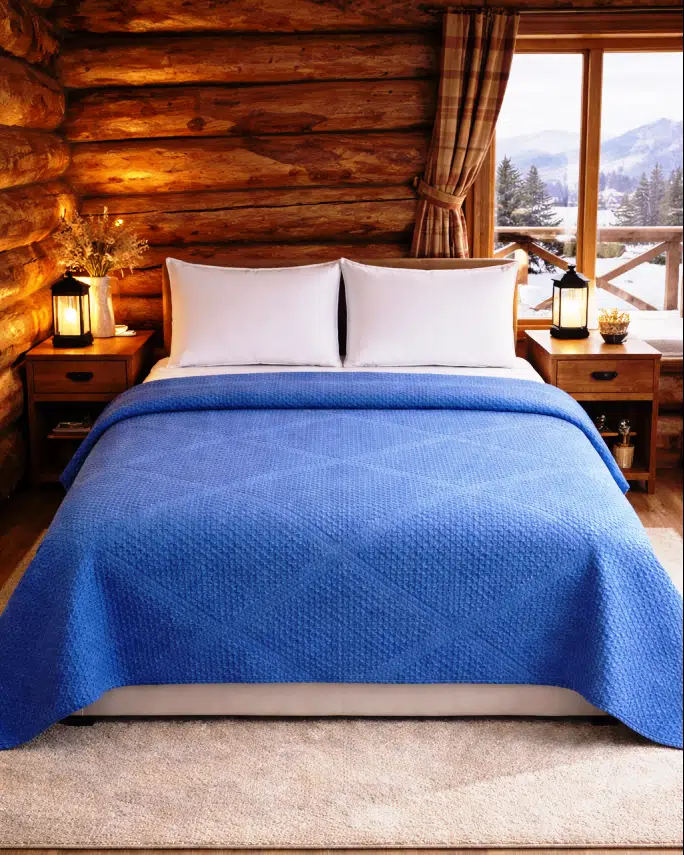 Şaheser %100 Pamuk Çift Kişilik Pike 240x220 (Tek Pike)-Mavi Şaheser %100 Pamuk Çift Kişilik Pike 240x220 (Tek Pike)-Mavi