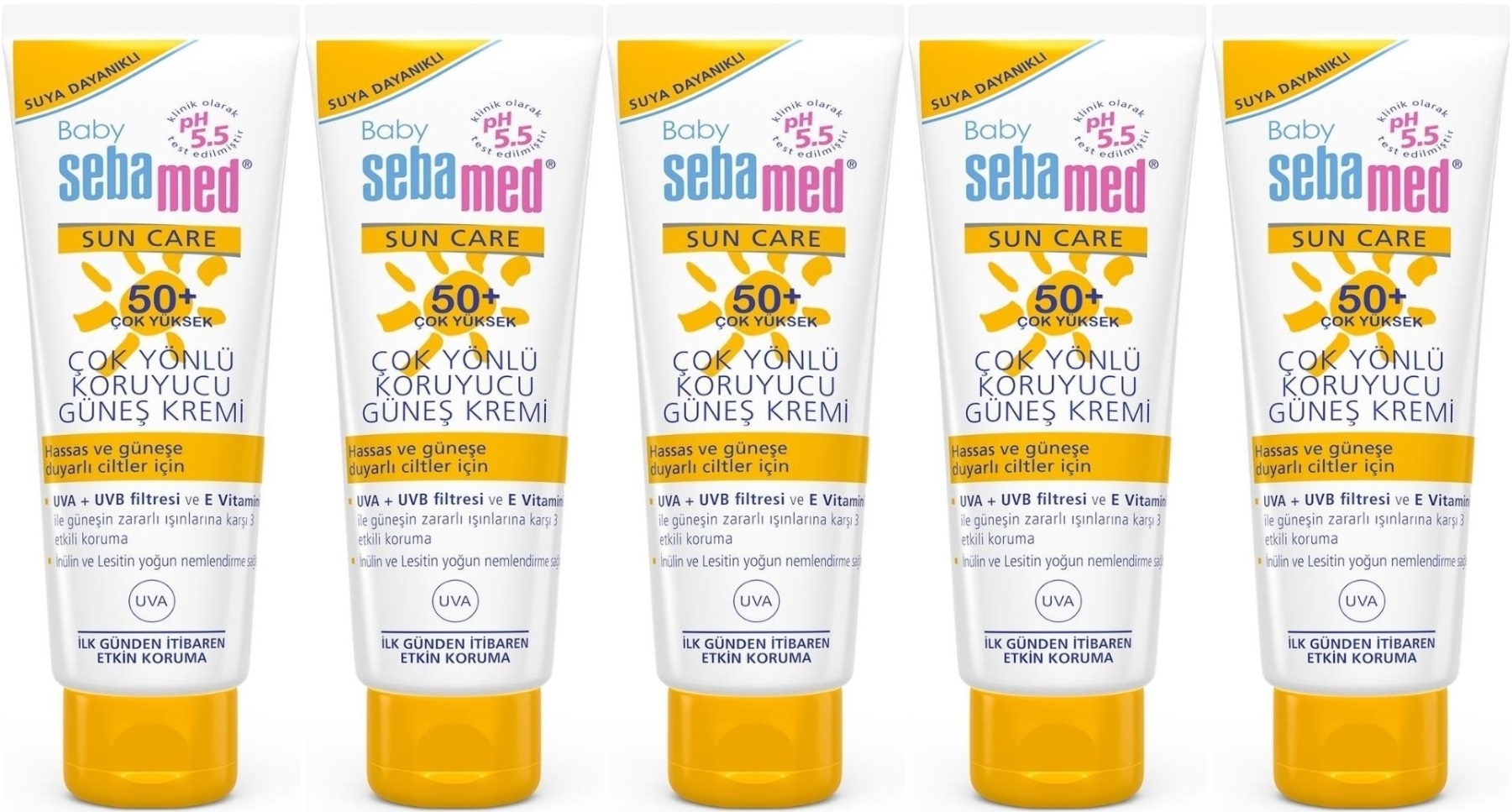 Sebamed Baby Sun Care Güneş Kremi 75ML 50+ Çok Yüksek Faktör Çoçuk (5 Li Set) Sebamed Baby Sun Care Güneş Kremi 75ML 50+ Çok Yüksek Faktör Çoçuk (5 Li Set)