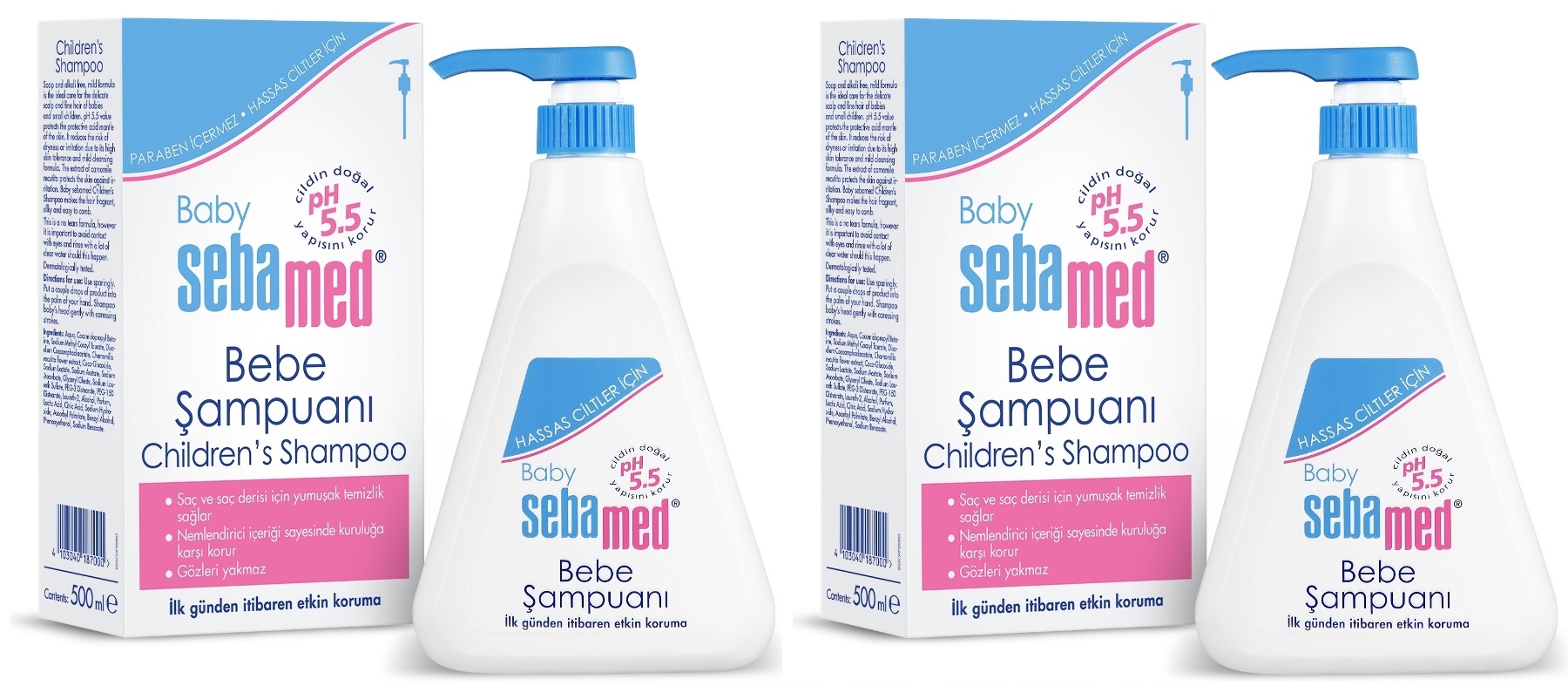 Sebamed Bebek Şampuanı 500ML Pompalı (2 Li Set) Sebamed Bebek Şampuanı 500ML Pompalı (2 Li Set)