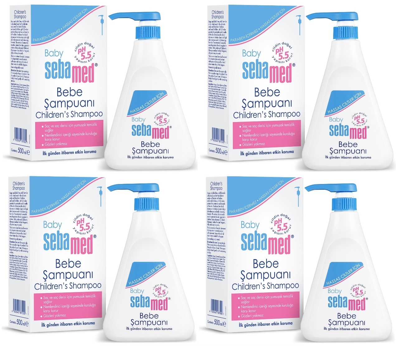 Sebamed Bebek Şampuanı 500Ml Pompalı (4 Lü Set) Sebamed Bebek Şampuanı 500Ml Pompalı (4 Lü Set)