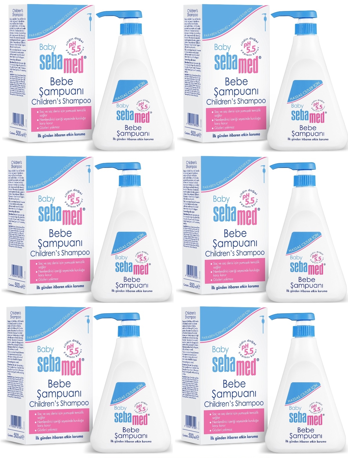 Sebamed Bebek Şampuanı 500ML Pompalı (6 Lı Set) Sebamed Bebek Şampuanı 500ML Pompalı (6 Lı Set)