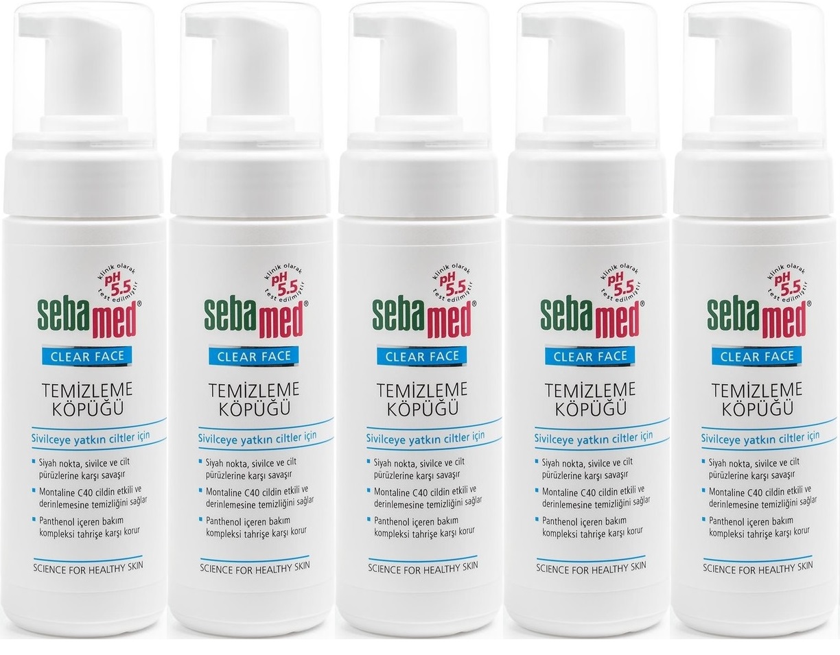 Sebamed Clear Face Yüz Temizleme Köpüğü 150ML (5 Li Set) Sebamed Clear Face Yüz Temizleme Köpüğü 150ML (5 Li Set)