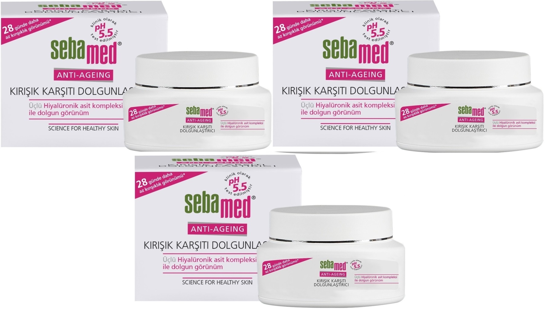 Sebamed Kırışık Karşıtı Dolgunlaştırıcı Antı-Ageıng Krem 50ML (3 Lü Set) Sebamed Kırışık Karşıtı Dolgunlaştırıcı Antı-Ageıng Krem 50ML (3 Lü Set)