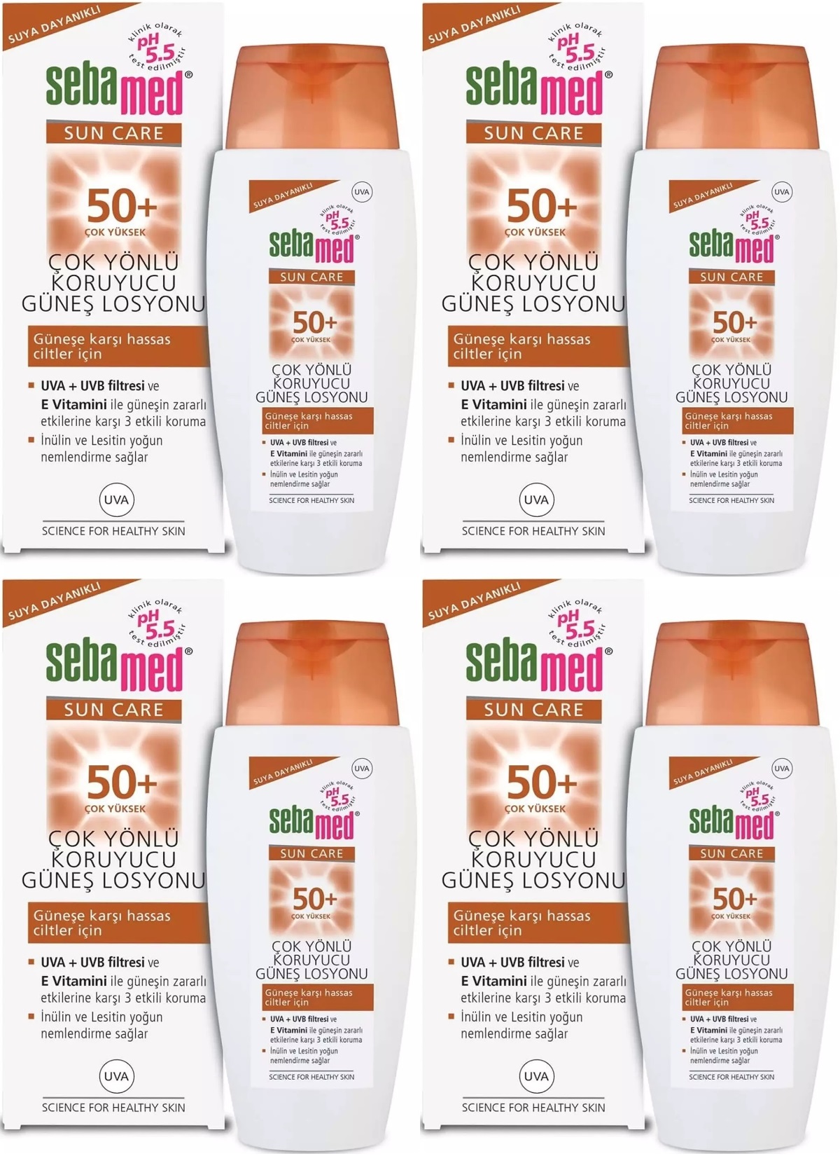Sebamed Sun Care Çok Yönlü Koruyucu Güneş Losyonu 50+ Faktör 150ML (4 Lü Set) Sebamed Sun Care Çok Yönlü Koruyucu Güneş Losyonu 50+ Faktör 150ML (4 Lü Set)