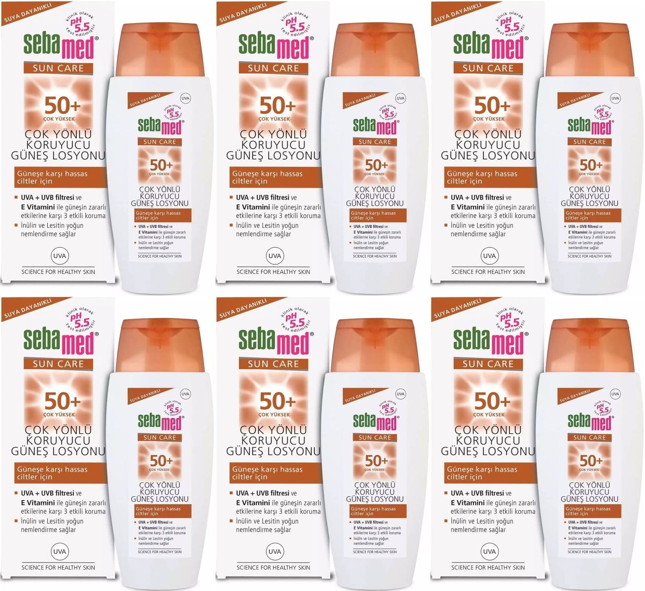 Sebamed Sun Care Çok Yönlü Koruyucu Güneş Losyonu 50+ Faktör 150ML (6 Lı Set) Sebamed Sun Care Çok Yönlü Koruyucu Güneş Losyonu 50+ Faktör 150ML (6 Lı Set)
